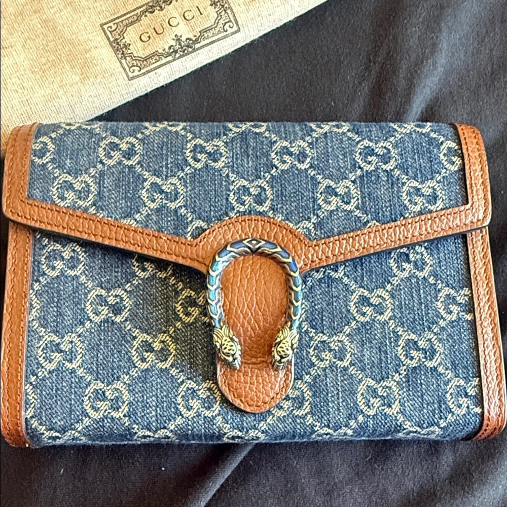 Gucci Denim and Leather dyonysus